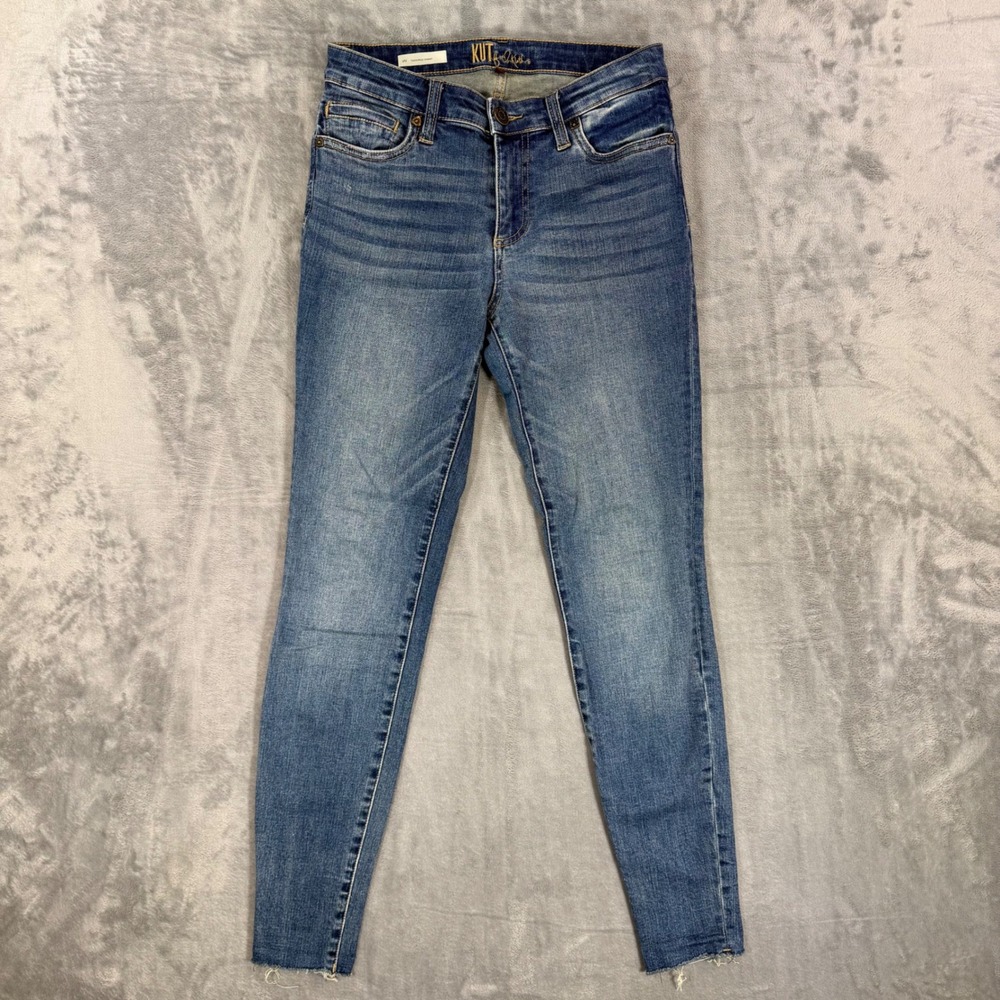 KUT from the Kloth Viv Toothpick Skinny Jeans Women's Size 2 Blue Denim